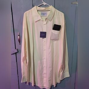 Croft & Barrow men's button up dress shirt with black tie size 3XL